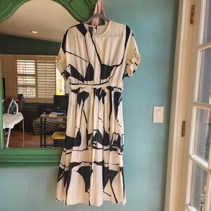 Black Crane dress black & white